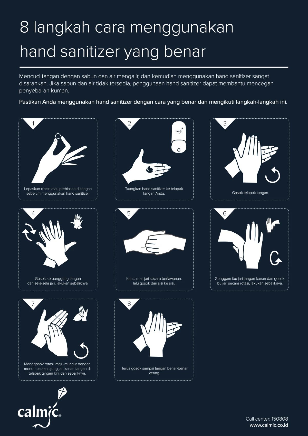 8 langkah cara menggunakan hand sanitizer yang benar